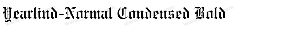 Yearlind-Normal Condensed Bold字体转换